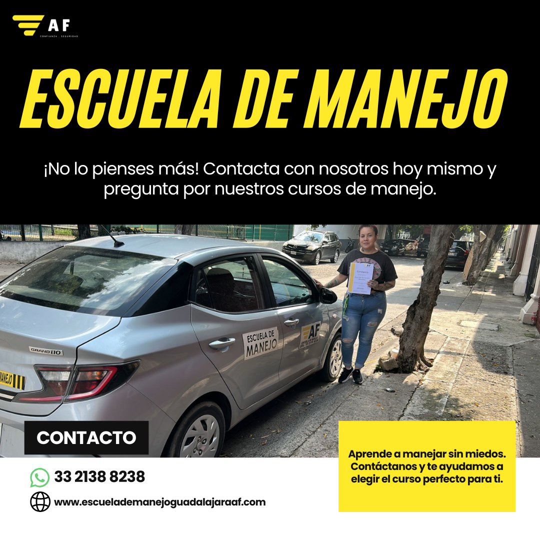 Clases de manejo prácticas con instructor de la autoescuela en un vehículo con doble control